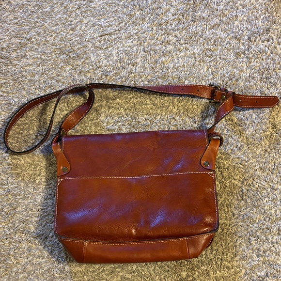 Patricia Nash Cognac Leather Satchel - Picture 4 of 7
